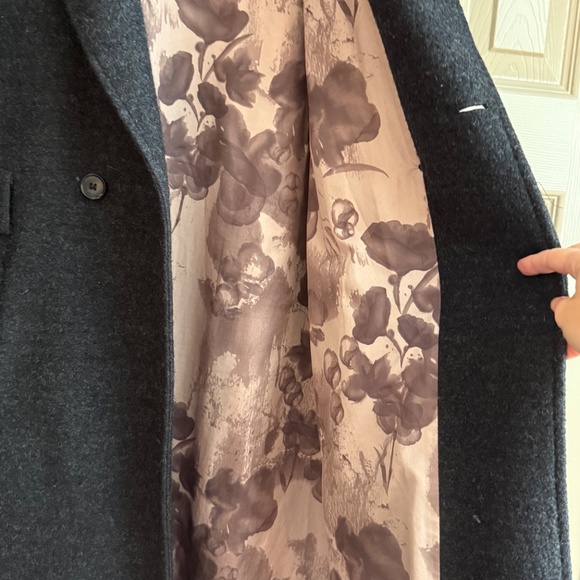 Soia & Kyo Wool-Blend Double-Breasted Trench Coat in Charcoal - Picture 5 of 9